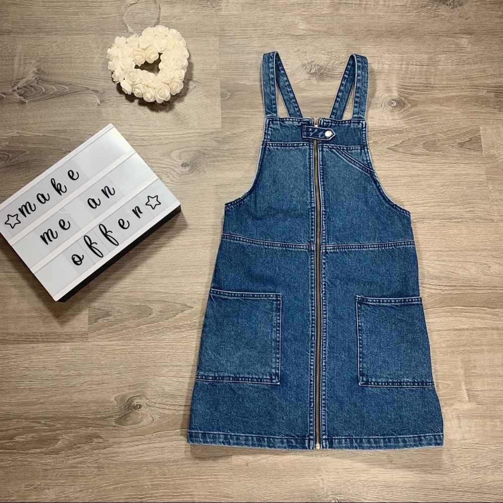 Top shop women’s denim overall dress